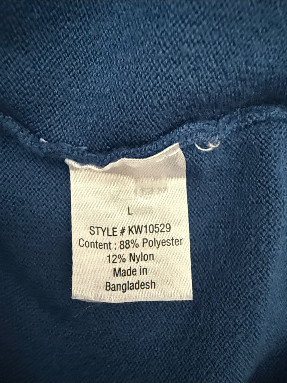 Studio 19 Women’s Simple Crewneck Long Sleeve Top in Teal Blue, Size Large - Picture 8 of 9